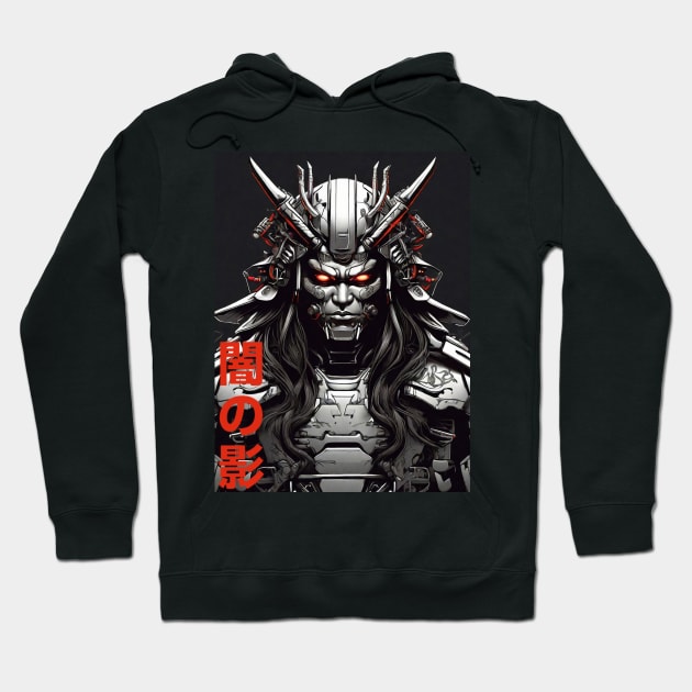 Dark Shadow Futuristic Samurai Hoodie by UB design